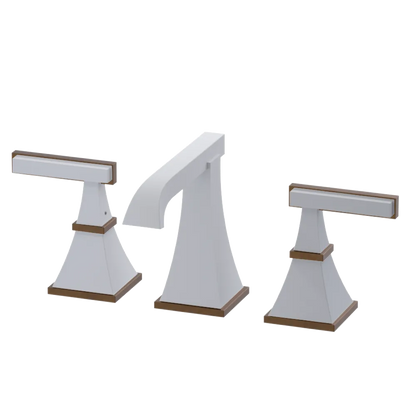 Rubinet Widespread Lav. Set. (less drain) Matt White