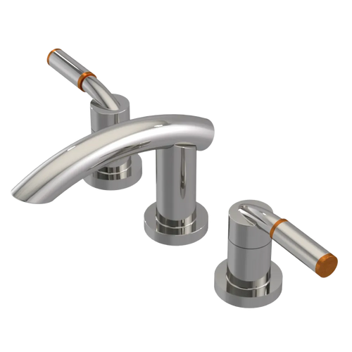 Rubinet Widespread Lav. Set. (less drain) Polished Nickel