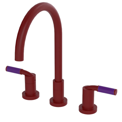 Rubinet Widespread Kitchen Set Maroon