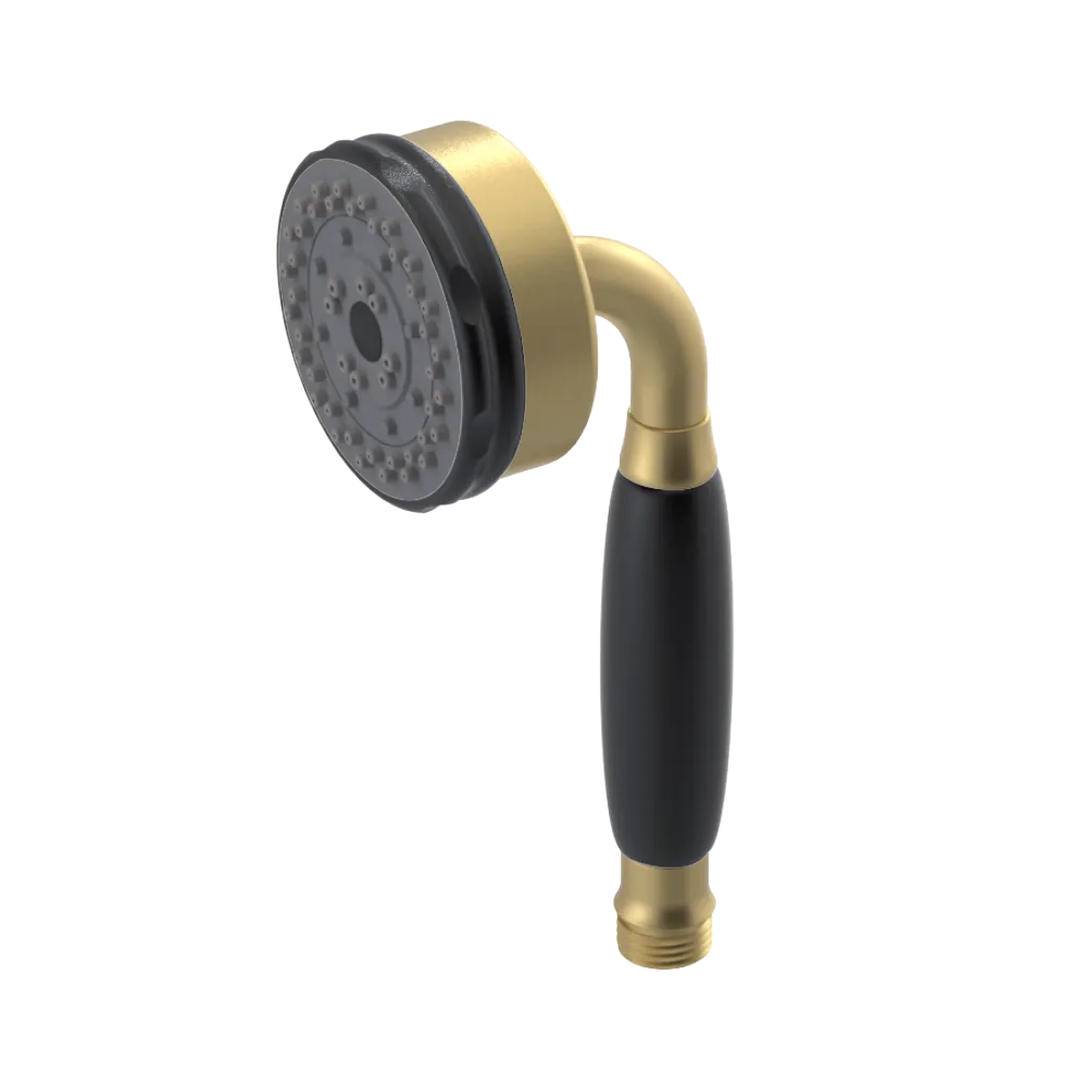 Rubinet 3 Function Hand Held Shower Only Satin Brass
