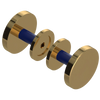 Rubinet Shower Door Knob (set) Gold