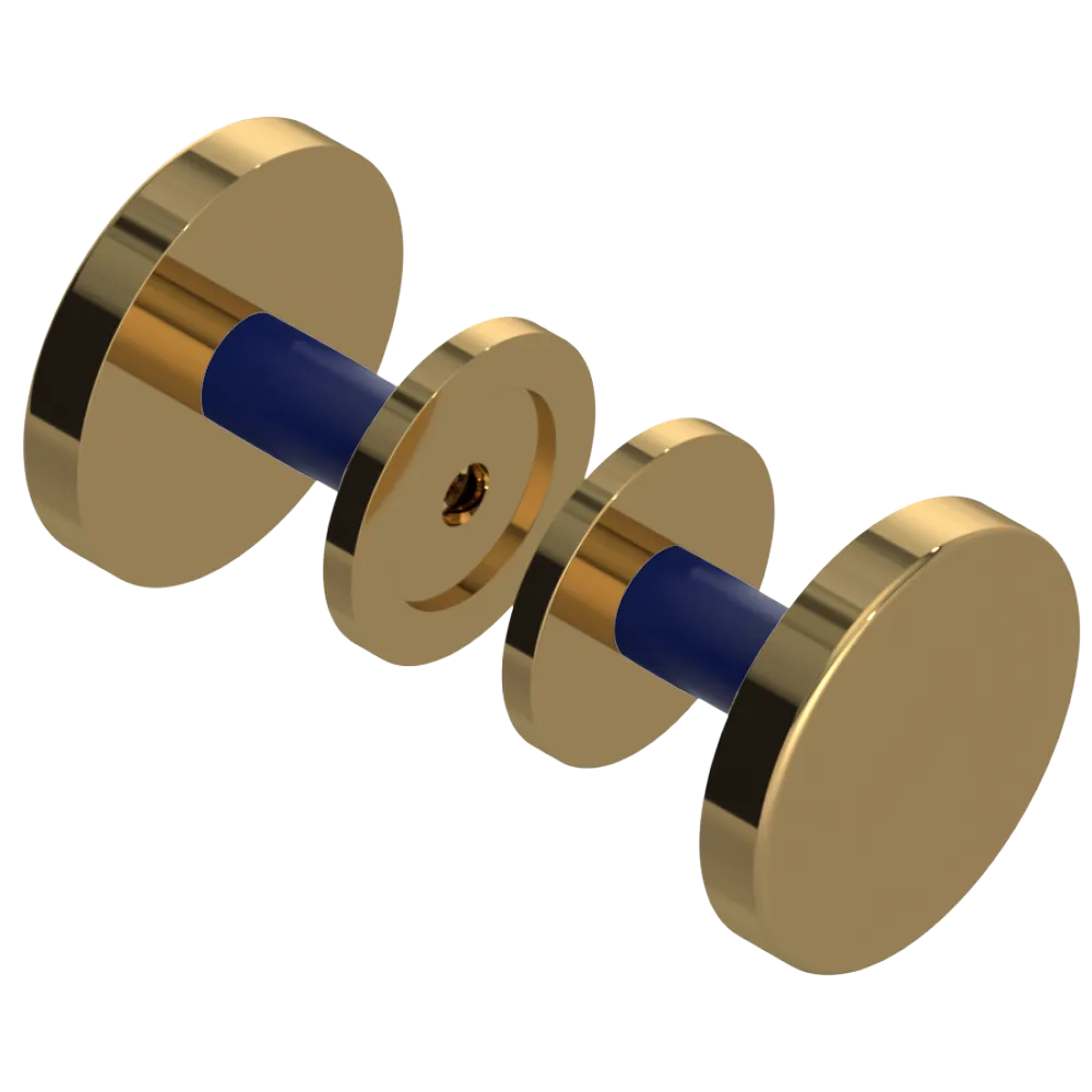 Rubinet Shower Door Knob (set) Gold
