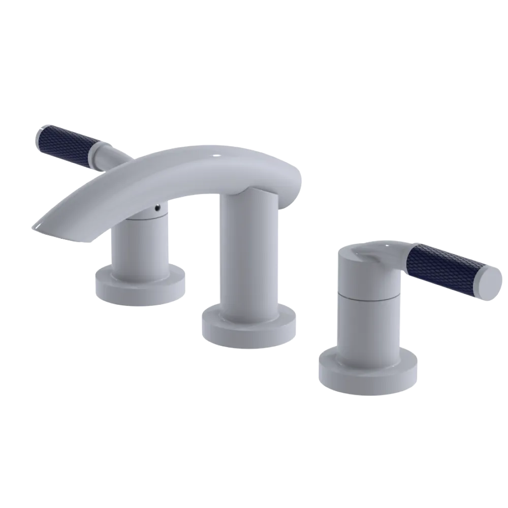 Rubinet Widespread Lav. Set. (less drain) White