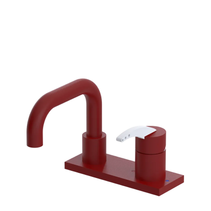 Rubinet 4" Centre Single Control Lav. Set. with Genesis spout (less drain) Maroon