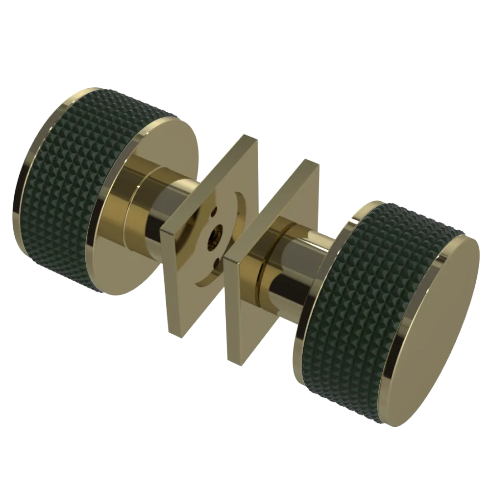 Rubinet Shower Door Knob (set) Natural Brass