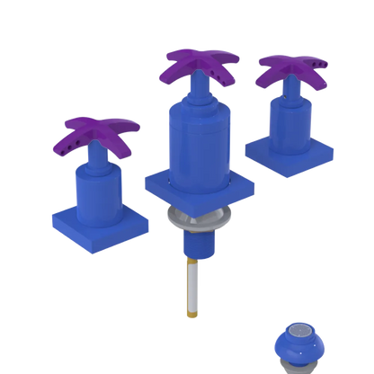 Rubinet Bidet Fitting with Spray, Diverter, and Vacuum Breaker (less drain) Blu Jean