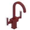 Rubinet Single Hole Dual Handle Lav. Set. (less drain) Maroon