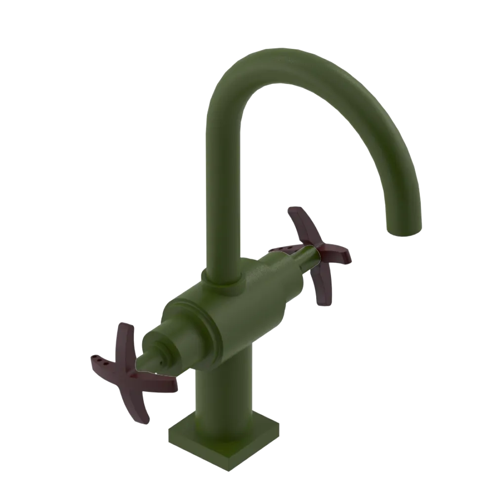 Rubinet Single Hole Dual Handle Lav. Set. (less drain) Green Envy