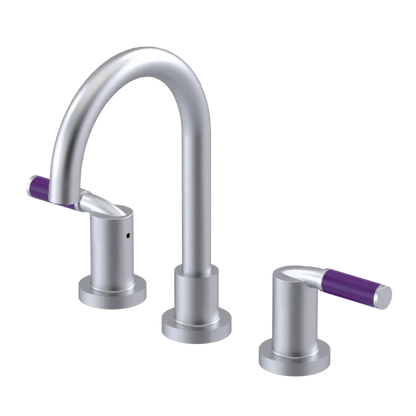 Rubinet Widespread Lav set (less drain) Satin Chrome