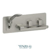 Wall mount tub filler with retractable hose & swivel spout