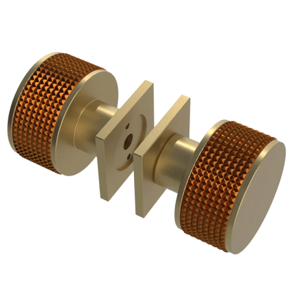 Rubinet Shower Door Knob (set) Satin Brass