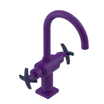 Rubinet Single Hole Dual Handle Lav. Set. (less drain) Purple Haze
