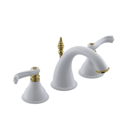 Rubinet Widespread Lav. Set. (less drain) White