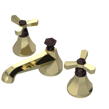 Rubinet Widespread Lav. Set. (less drain) Gold