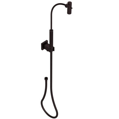 Rubinet Hand Held Shower Bidet with Extended Reach & Dual Function Spray Including Wall Bracket with Supply & Hose (Square) Oil Rubbed Bronze