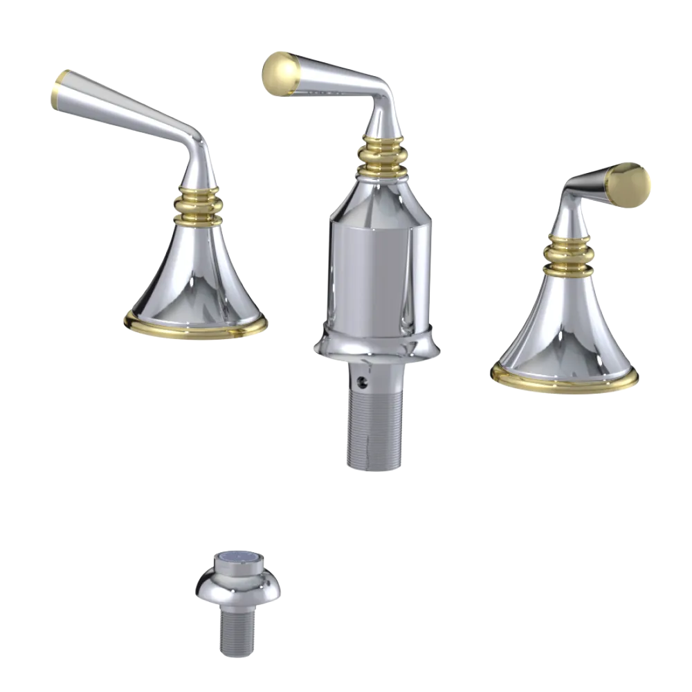 Rubinet Bidet Fitting with Spray, Diverter, and Vacum Breaker (Less Drain) Chrome