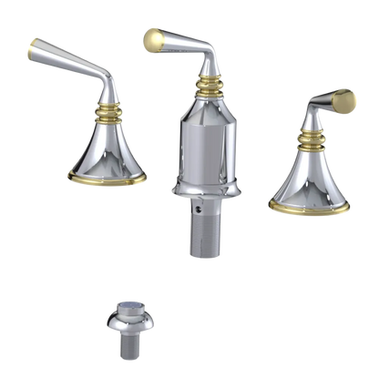 Rubinet Bidet Fitting with Spray, Diverter, and Vacum Breaker (Less Drain) Chrome