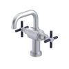 Rubinet Single Hole Dual Handle Lav. Set. (less drain) Satin Chrome
