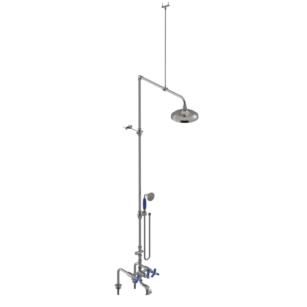 Rubinet Deck Mount Tub & Shower with Hand Held Shower Polished Nickel