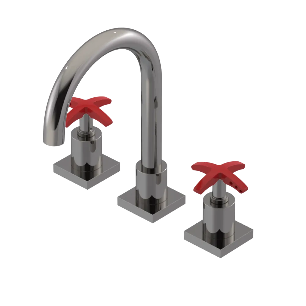 Rubinet Widespread Lav. Set. (less drain) Polished Nickel