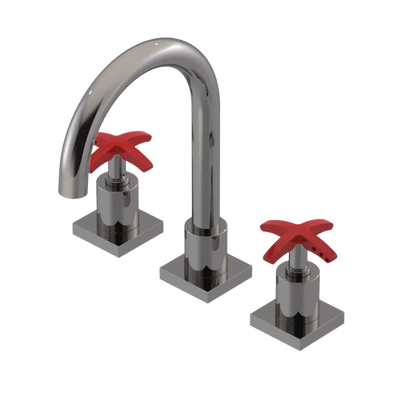 Rubinet Widespread Lav. Set. (less drain) Polished Nickel
