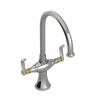 Rubinet Two Handle Single Hole Kitchen Set Polished Nickel