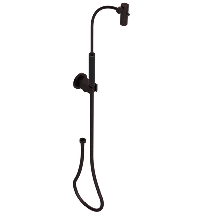 Rubinet Hand Held Shower Bidet with Extended Reach & Dual Function Spray Including Wall Bracket with Supply & Hose (Round) Oil Rubbed Bronze