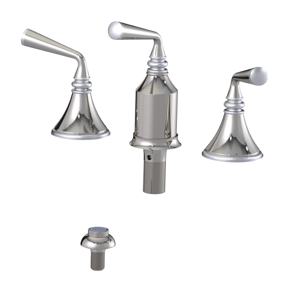 Rubinet Bidet Fitting with Spray, Diverter, and Vacum Breaker (Less Drain) Polished Nickel