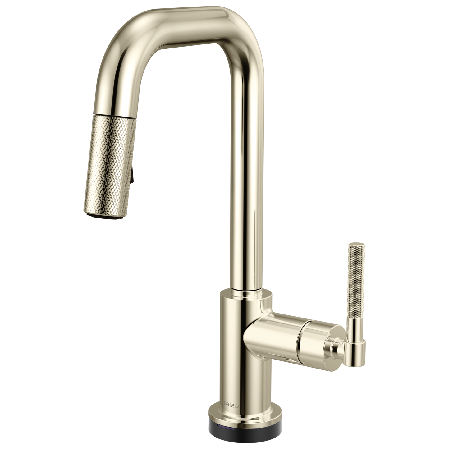 Brizo Smarttouch Pull Down Prep Faucet With Square Spout Knurled Handle