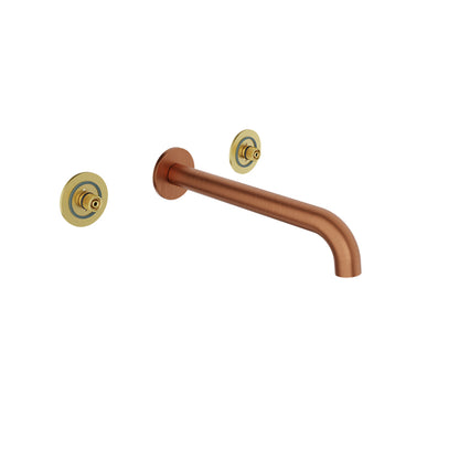 Baril Two handles wall-mounted lavatory faucet (without handle), drain not included