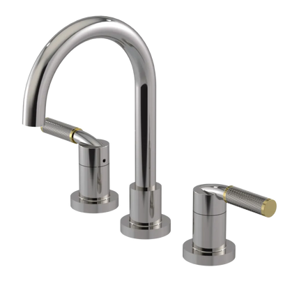 Rubinet Widespread Lav. Set. (less drain) Polished Nickel