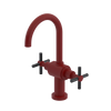 Rubinet Single Hole Dual Handle Lav. Set with LaSalle Spout (less drain) Maroon