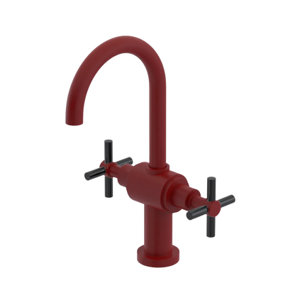 Rubinet Single Hole Dual Handle Lav. Set with LaSalle Spout (less drain) Maroon