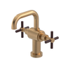 Rubinet Single Hole Dual Handle Lav. Set. (less drain) Satin Gold
