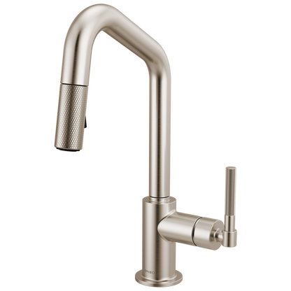 Brizo Pull Down Prep Faucet With Angle Spout Knurled Handle
