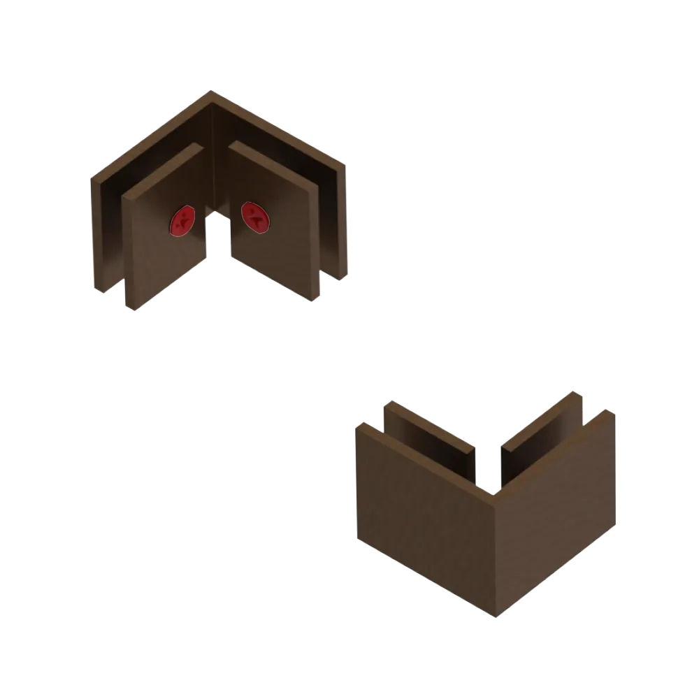 Rubinet 90 Glass to Glass Tuscan Brass