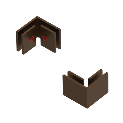 Rubinet 90 Glass to Glass Tuscan Brass