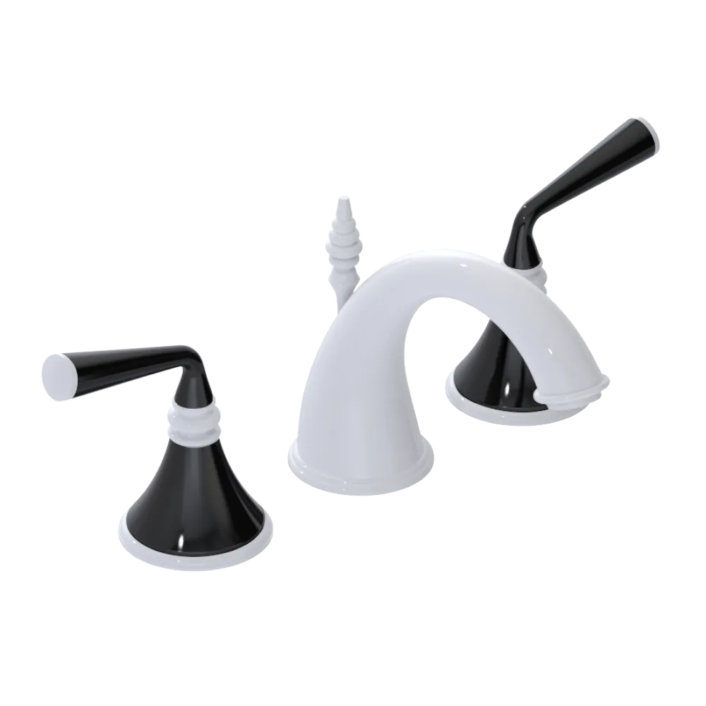 Rubinet Widespread Lav. Set. (less drain) White