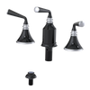 Rubinet Bidet Fitting with Spray, Diverter, and Vacum Breaker (Less Drain) Black