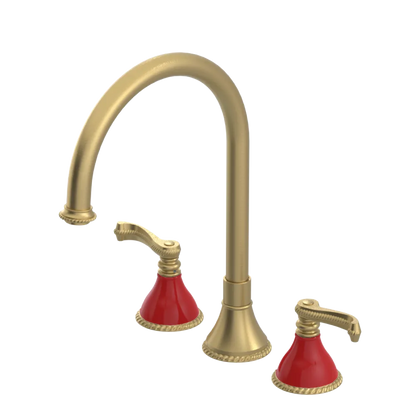 Rubinet Widespread Kitchen Set Satin Gold