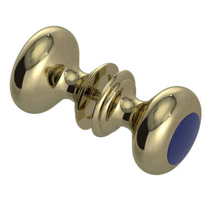 Rubinet Shower Door Knob (set) Natural Brass