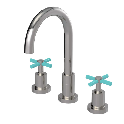 Rubinet Widespread Kitchen Set with LaSalle Spout Polished Nickel