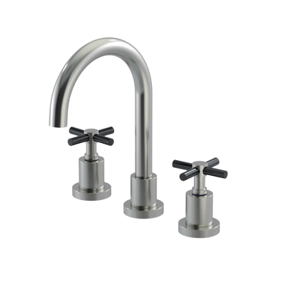 Rubinet Widespread Lav. Set. (less drain) Satin Nickel