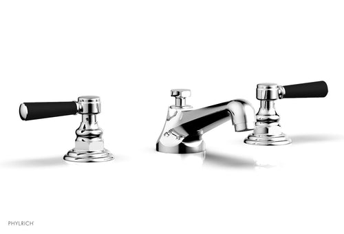 Phylrich HEX TRADITIONAL Widespread Faucet - Satin Black Lever Handles 500-02