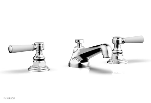 Phylrich HEX TRADITIONAL Widespread Faucet - Satin White Lever Handles 500-02