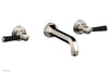 Phylrich HEX TRADITIONAL Wall Tub Set - Satin Black Lever Handles 500-57