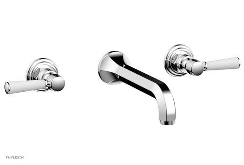 Phylrich HEX TRADITIONAL Wall Tub Set - Satin White Lever Handles 500-57