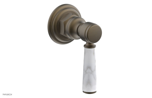 Phylrich HEX TRADITIONAL / HENRI Volume Control/Diverter White Marble Lever Handle 500-37