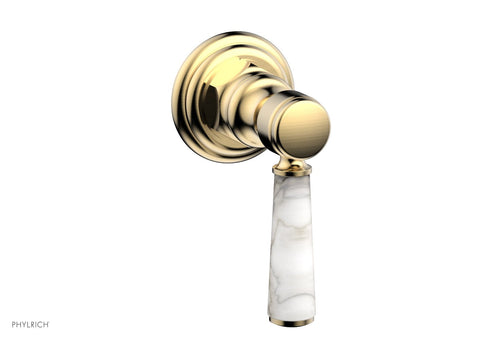 Phylrich HEX TRADITIONAL / HENRI Volume Control/Diverter White Marble Lever Handle 500-37