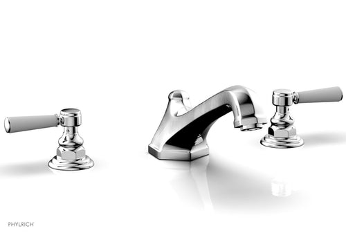 Phylrich HEX TRADITIONAL Deck Tub Set - Satin White Lever Handles 500-41